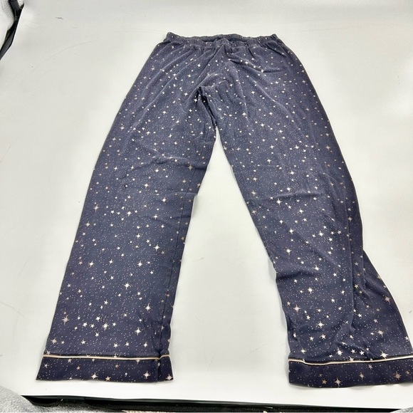 Calida Bamboo Navy Blue Star Galaxy Print Loungewear Pajama Set Medium - Picture 9 of 14